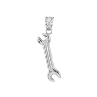 Sterling Silver Open End Wrench Pendant Necklace