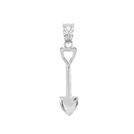 Sterling Silver Shovel Pendant Necklace