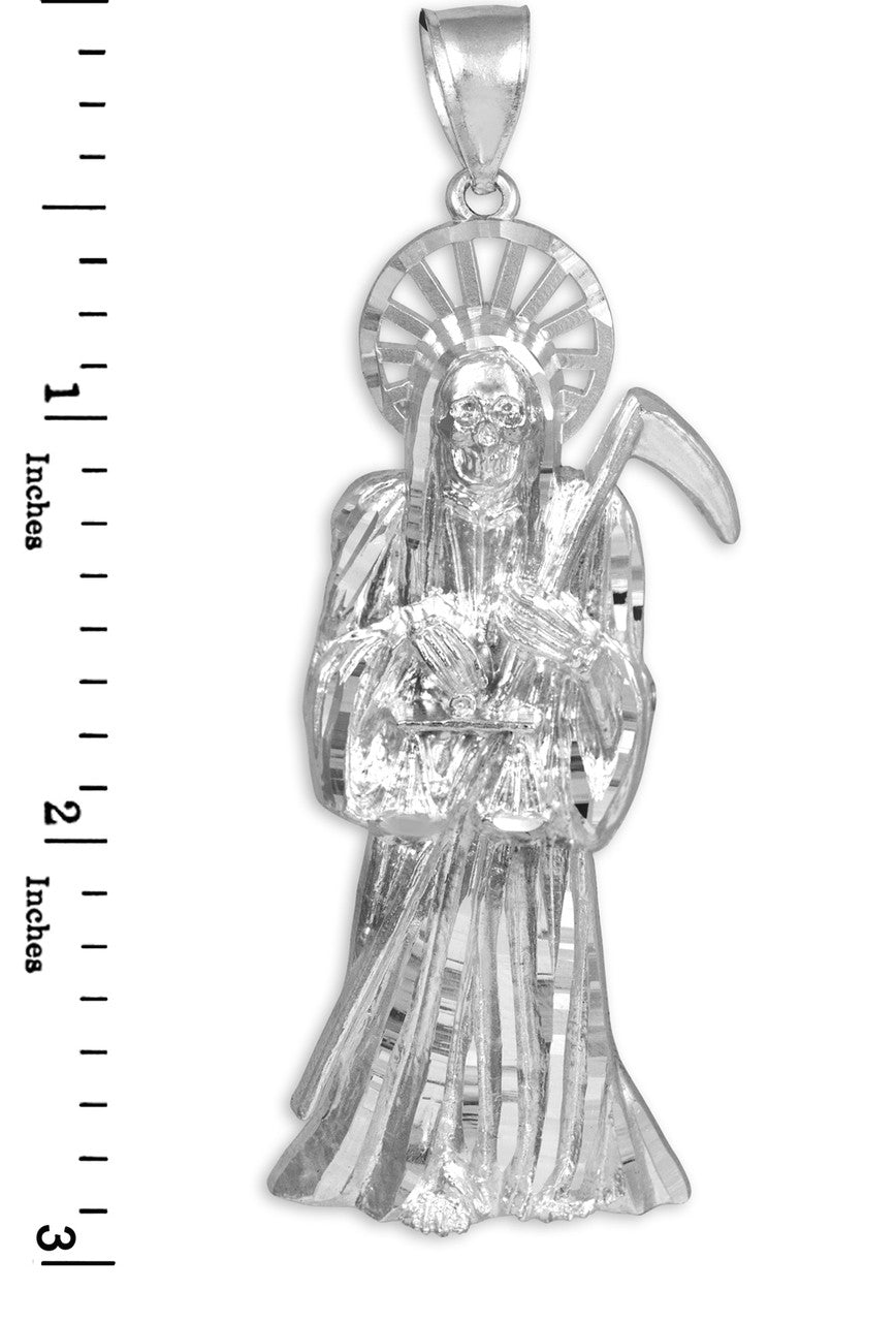925 Sterling Silver Santa Muerte (Grim Reaper) Pendant