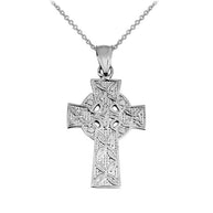 Gold Celtic Knot Charm Triquetra Pendant Necklace(Available in Yellow/Rose/White Gold)