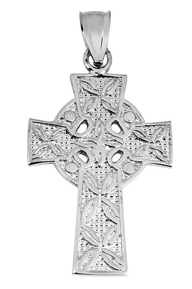 Gold Celtic Knot Charm Triquetra Pendant Necklace(Available in Yellow/Rose/White Gold)