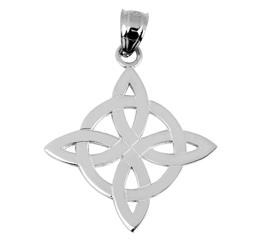 Silver Irish Celtic Trinity Pendant Necklace