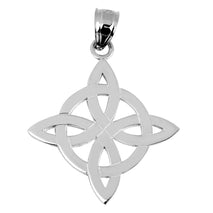 Silver Irish Celtic Trinity Pendant Necklace