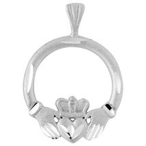 Gold Claddagh Pendant Necklace (Available in Yellow/White Gold)