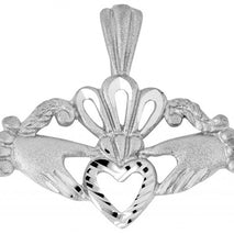 Claddagh White Gold Pendant