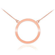 14K Polished Gold Circle Of Life Karma Necklace(Available in Yellow/Rose/White)