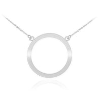 14K Polished Gold Circle Of Life Karma Necklace(Available in Yellow/Rose/White)