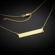 14k Gold Diamond Bar Necklace (Available in Yellow/Rose/White Gold)