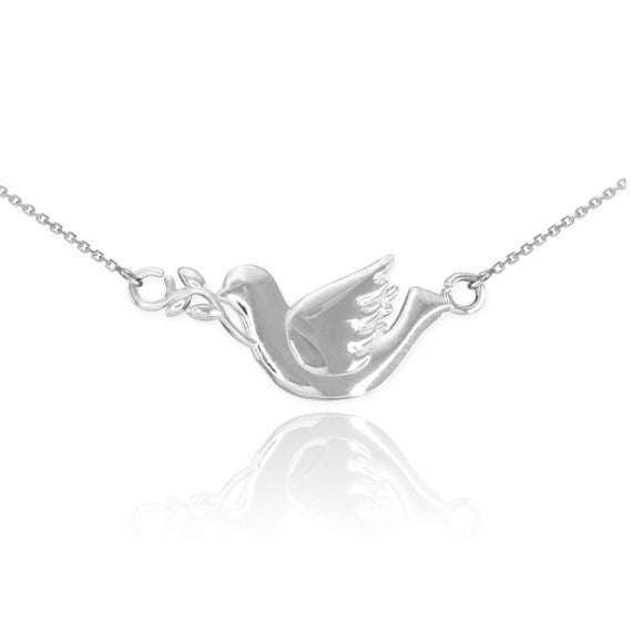 Gold 14K Dove Bird Necklace(Available In Yellow/Rose/White Gold)