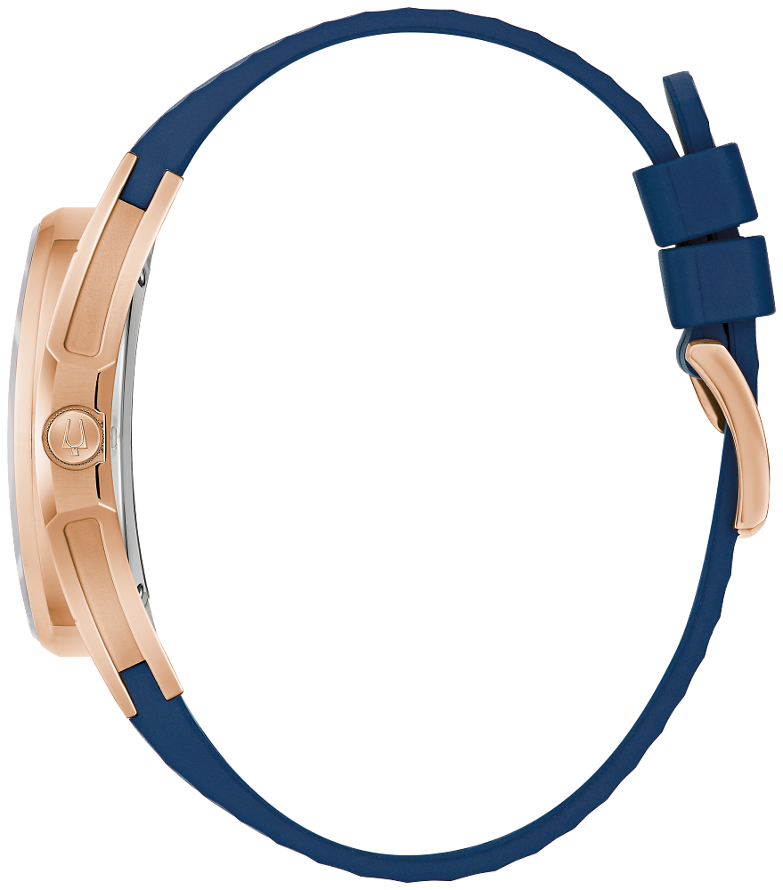 Bulova 97P174 Curv Quartz Diamond Blue Dial Ladies Watch