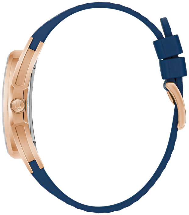 Bulova 97P174 Curv Quartz Diamond Blue Dial Ladies Watch