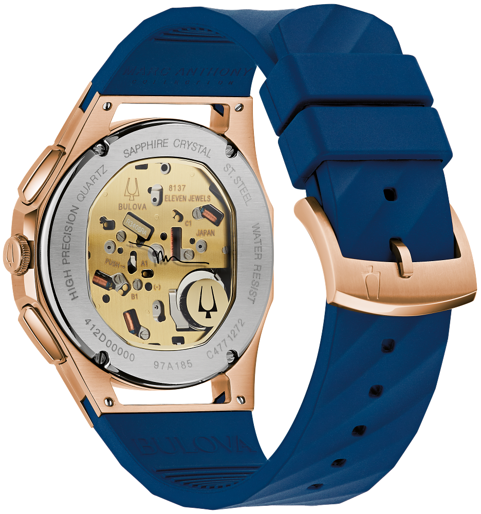 Bulova 97A185 Marc Anthony CURV Blue Dial Men's Watch