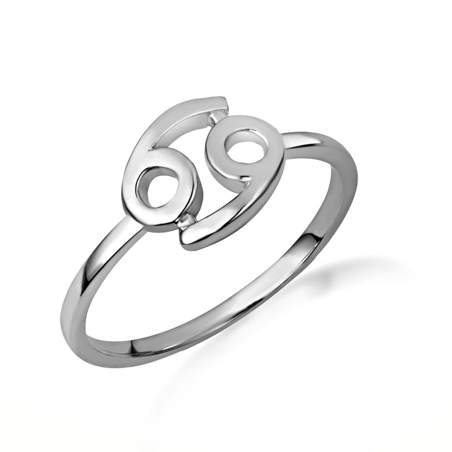 .925 Sterling Silver Personalized Zodiac Sign Band Ring