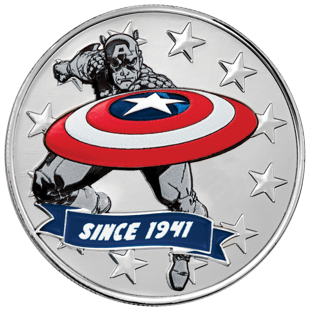 Citizen CA7046-46W Captain America 85th Anniversary Blue Dial Leather Strap Men's Watch