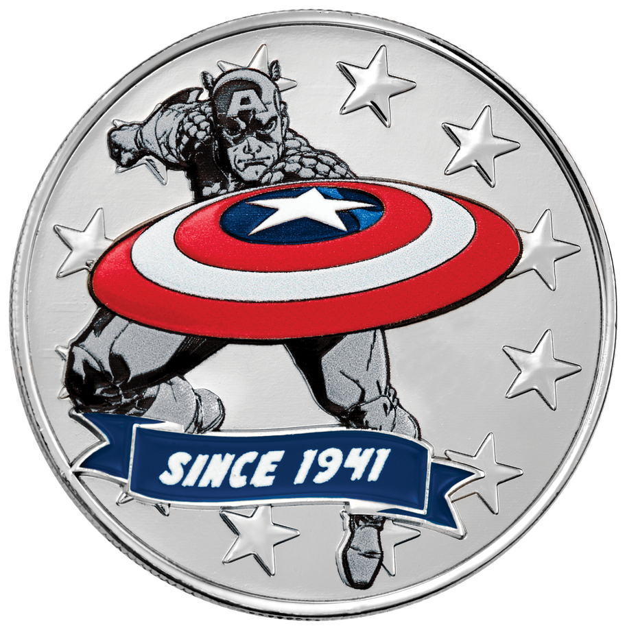 Citizen CA7046-46W Captain America 85th Anniversary Blue Dial Leather Strap Men's Watch