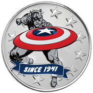 Citizen CA7046-46W Captain America 85th Anniversary Blue Dial Leather Strap Men's Watch