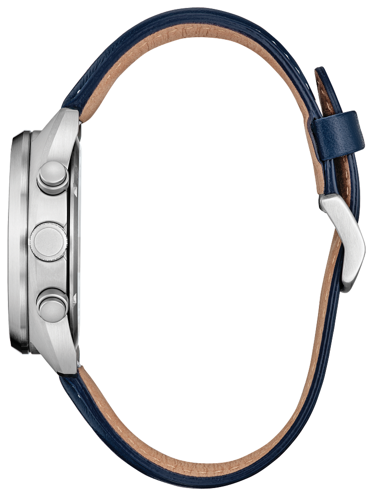 Citizen CA7046-46W Captain America 85th Anniversary Blue Dial Leather Strap Men's Watch