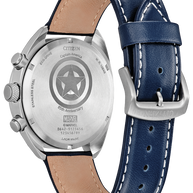 Citizen CA7046-46W Captain America 85th Anniversary Blue Dial Leather Strap Men's Watch