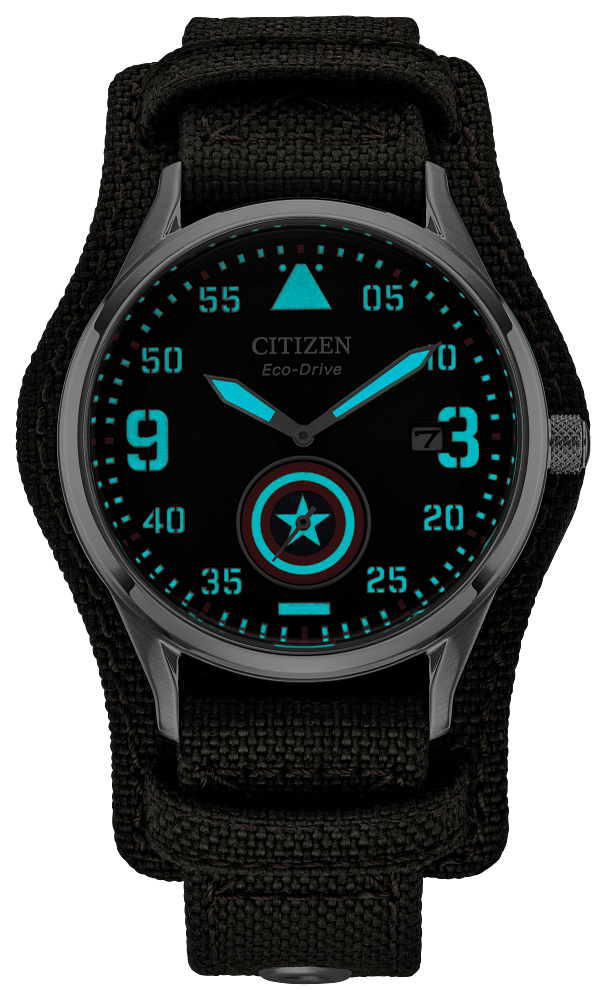 Citizen BV1140-00W Eco-Drive Marvel Captain America Dark Gray Stainless Steel Men's Watch