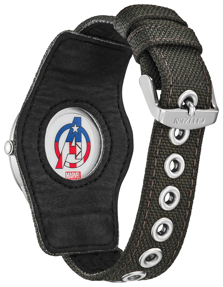Citizen BV1140-00W Eco-Drive Marvel Captain America Dark Gray Stainless Steel Men's Watch