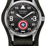 Citizen BV1140-00W Eco-Drive Marvel Captain America Dark Gray Stainless Steel Men's Watch