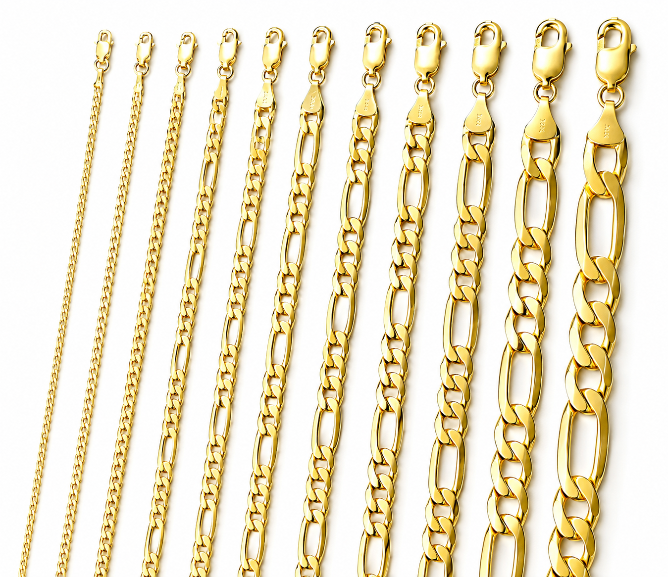 14K Yellow Gold Figaro Chain