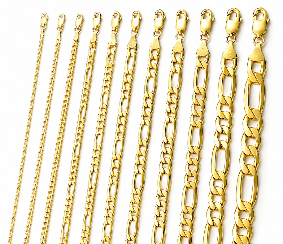 14K Yellow Gold Figaro Chain
