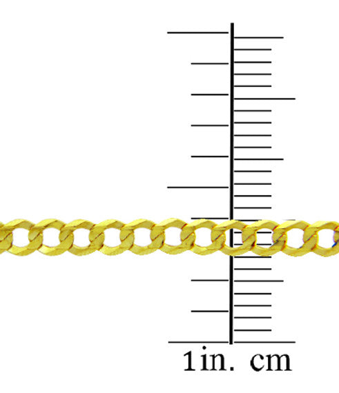 2.85mm Men’s Gold Miami Cuban Link Chain Necklace