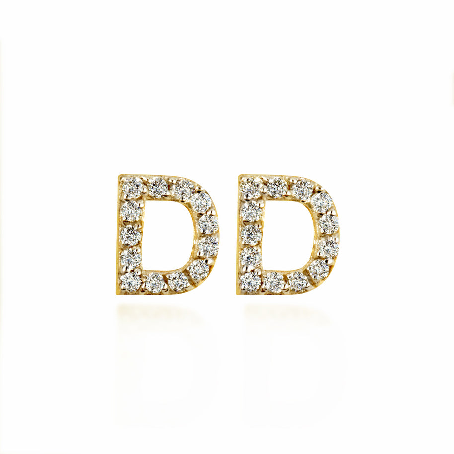 Yellow Gold Diamond Letter 