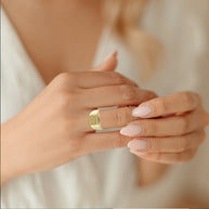 Gold Engravable Diamond Cut Textured Signet Ring (Available in Yellow/Rose/White Gold)
