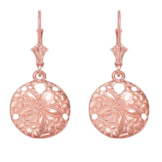 Gold Sand Dollar Earrings(Available in Yellow/Rose/White Gold)