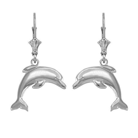 Sterling Silver Dolphin Earrings