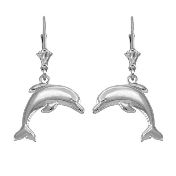 Gold Dolphin Earrings(Available in Yellow/Rose/White Gold)