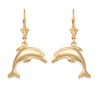 Gold Dolphin Earrings(Available in Yellow/Rose/White Gold)