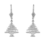 Yellow Gold Lebanese Cedar Tree Earrings(Available in Yellow/Rose/White Gold)