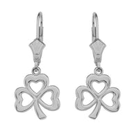 Gold Polished Lucky Shamrock Earrings(Available in Yellow/Rose/White Gold)