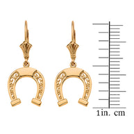 Gold Filigree Horseshoe Earrings(Available in Yellow/Rose/White Gold)