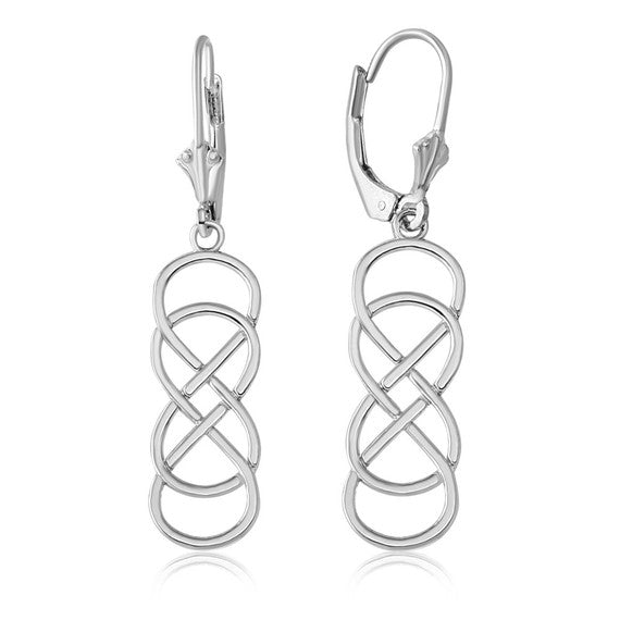 Gold Double Infinity Earring Set(Available in Yellow/Rose/White Gold)