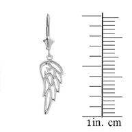 Sterling Silver Filigree Guardian Angel Wing Drop Earring Set