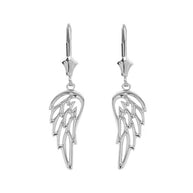 Filigree Guardian Angel Wing Drop Earring Set(Available In Yellow/Rose/White Gold)