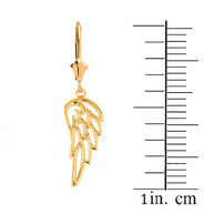 Filigree Guardian Angel Wing Drop Earring Set(Available In Yellow/Rose/White Gold)