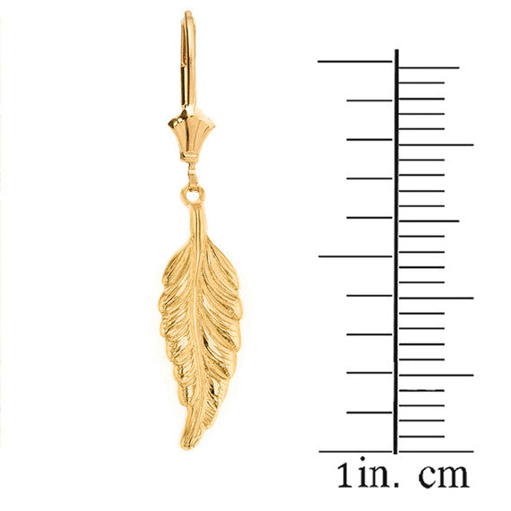 Bohemia Boho Feather Drop Earring Set(Available In Yellow/Rose/White Gold)