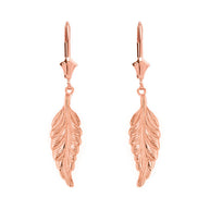 Bohemia Boho Feather Drop Earring Set(Available In Yellow/Rose/White Gold)