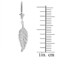 Sterling Silver Bohemia Boho Feather Drop Earring Set