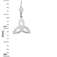 Sterling Silver Celtic Trinity Knot Triquetra Drop Earring Set