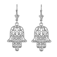 Sterling Silver Hamsa Earrings