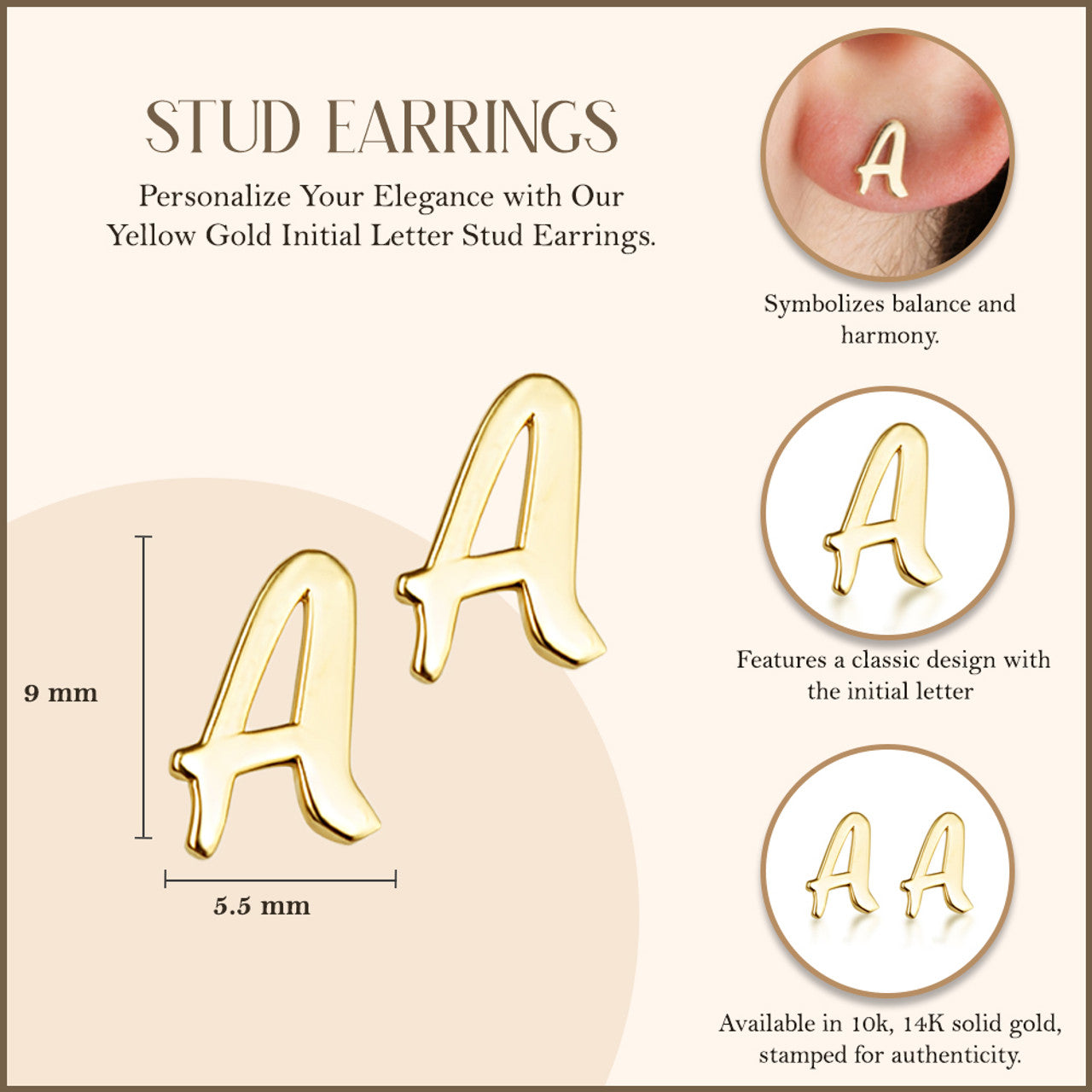 Yellow Gold Letter 
