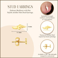 Yellow Gold Achilles' Heel Stud Earrings