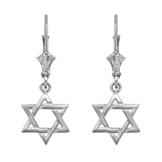 Gold Jewish Star of David Earrings(Available in Yellow/Rose/White Gold)