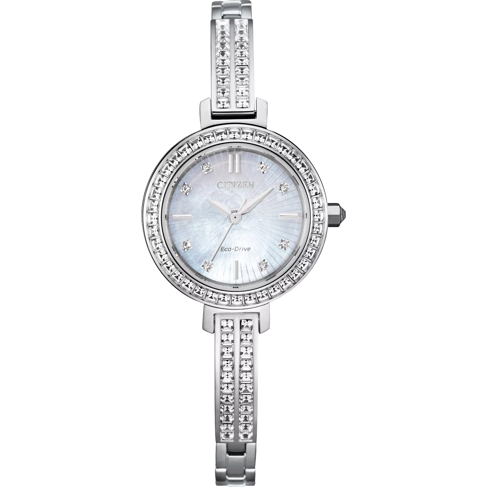 EM0860-51D Citizen Silhouette Crystal White Dial Stainless Steel Watch